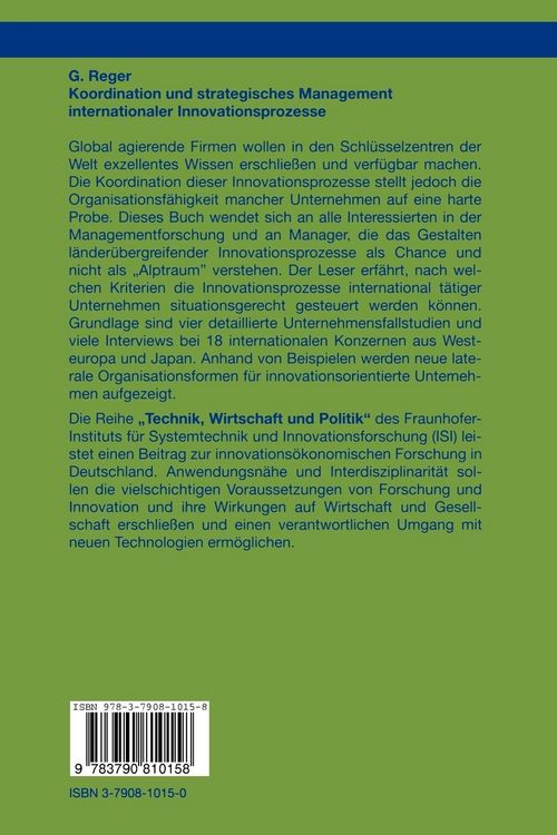 Produktbild: Koordination und strategisches Management internationaler Innovationsprozesse