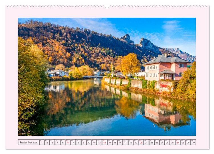 Produktbild: Sch&ouml;ne Gr&uuml;&szlig;e aus Hallein (hochwertiger Premium Wandkalender 2026 DIN A2 quer), Kunstdruck in Hochglanz
