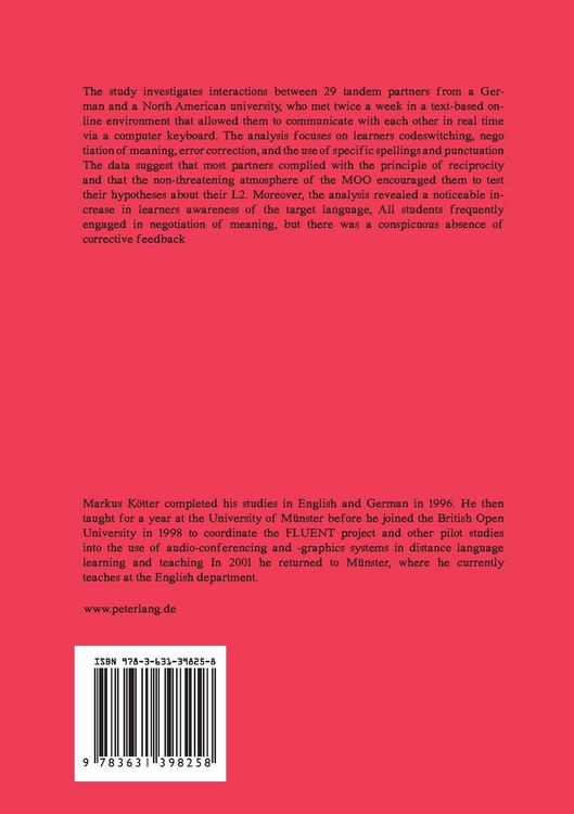 Produktbild: Tandem learning on the Internet