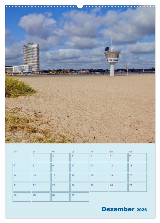 Produktbild: Priwall bei Travem&uuml;nde &ndash; Terminplaner (hochwertiger Premium Wandkalender 2026 DIN A2 hoch), Kunstdruck in Hochglanz