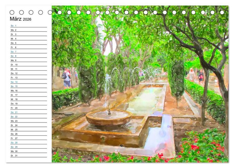 Produktbild: Mallorca - Impressionen in Aquarellfarben (Tischkalender 2026 DIN A5 quer), CALVENDO Monatskalender