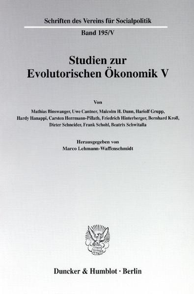 Produktbild: Studien zur Evolutorischen &Ouml;konomik V.