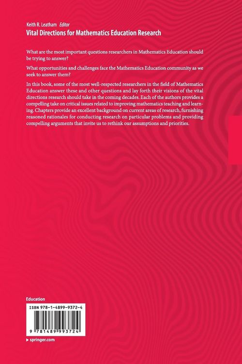 Produktbild: Vital Directions for Mathematics Education Research