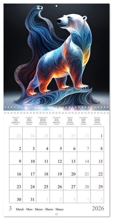 Produktbild: Rainbow Creatures (Wall Calendar 2026 12 &times; 12 Inch) CALVENDO 12 Month Wall Calendar