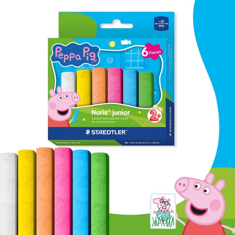 Produktbild: STAEDTLER Stra&szlig;enmalkreide Noris junior Peppa Pig, 6er Set