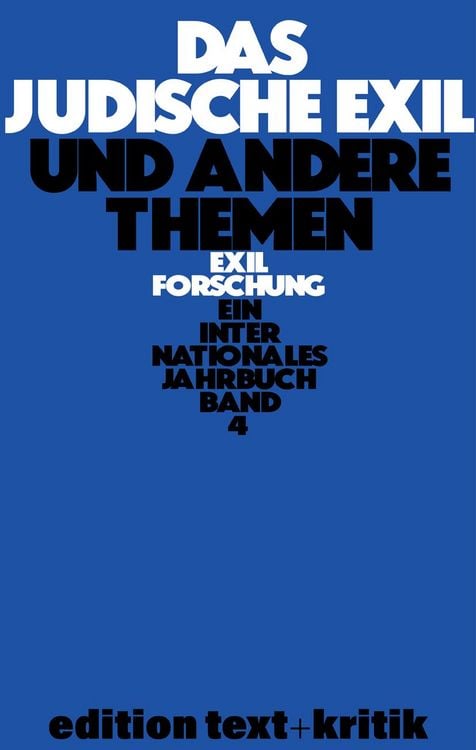 Produktbild: Das j&uuml;dische Exil und andere Themen