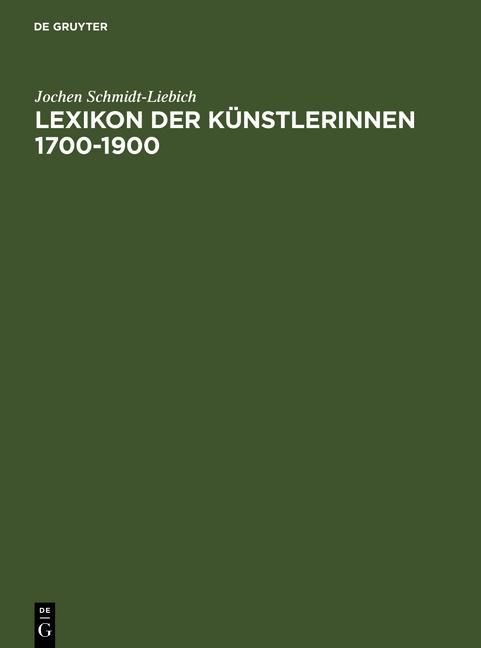 Produktbild: Lexikon der K&uuml;nstlerinnen 1700-1900