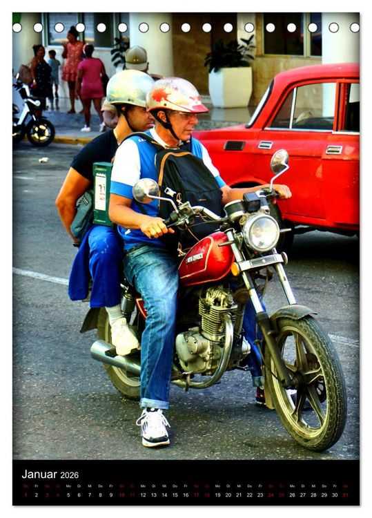 Produktbild: SUZUKI BIKER IN HAVANNA (Tischkalender 2026 DIN A5 hoch), CALVENDO Monatskalender
