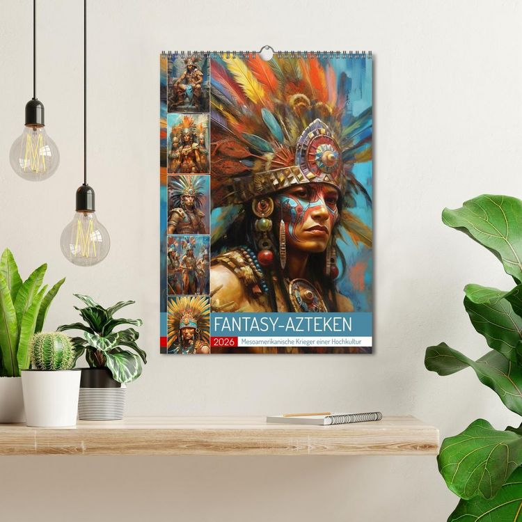 Produktbild: Fantasy-Azteken. Mesoamerikanische Krieger einer Hochkultur (Wandkalender 2026 DIN A3 hoch), CALVENDO Monatskalender