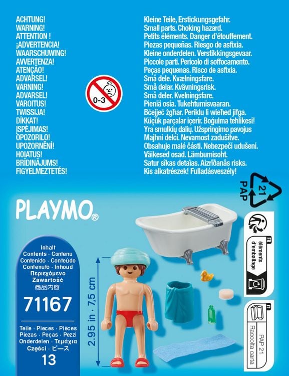 Produktbild: PLAYMOBIL 71167 Mann in der Badewanne