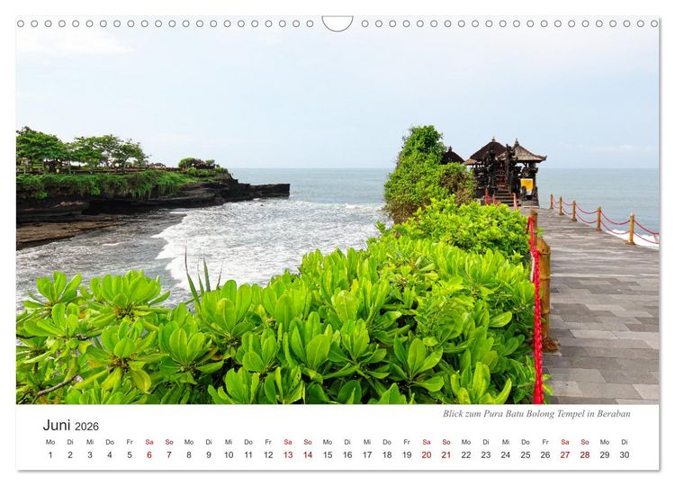 Produktbild: Impressionen einer Reise durch Bali (Wandkalender 2026 DIN A3 quer), CALVENDO Monatskalender