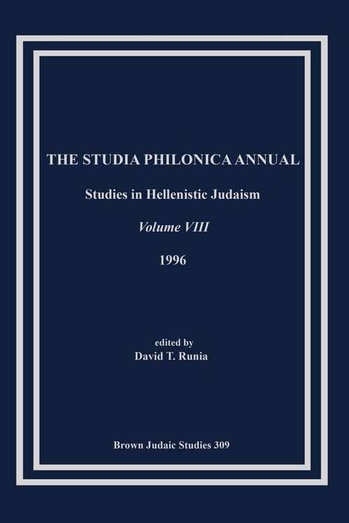 Produktbild: The Studia Philonica Annual VIII, 1996