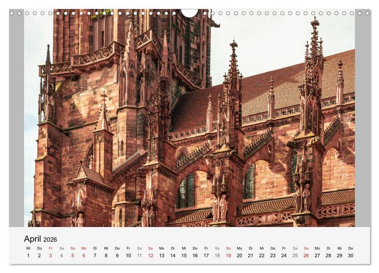 Produktbild: Freiburg im Breisgau. Malerische Stadt am Rande des Schwarzwaldes (Wandkalender 2026 DIN A3 quer), CALVENDO Monatskalender