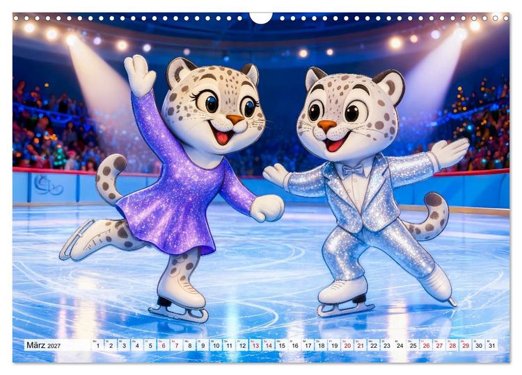 Produktbild: Tierischer Wintersport - Lustige Tiere im Schnee (Wandkalender 2027 DIN A3 quer), CALVENDO Monatskalender
