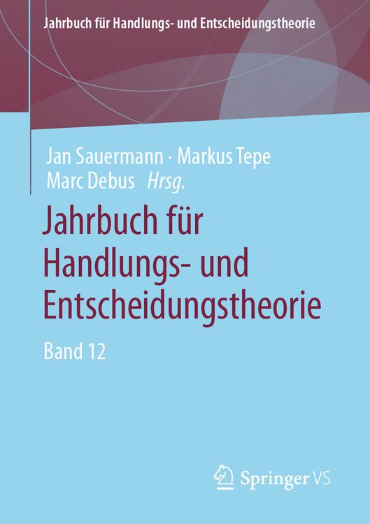 Produktbild: Jahrbuch f&uuml;r Handlungs- und Entscheidungstheorie