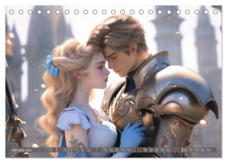Produktbild: Magic Manga Love (Desk Calendar 2026 DIN A5 landscape), CALVENDO 12 Month DeskCalendar
