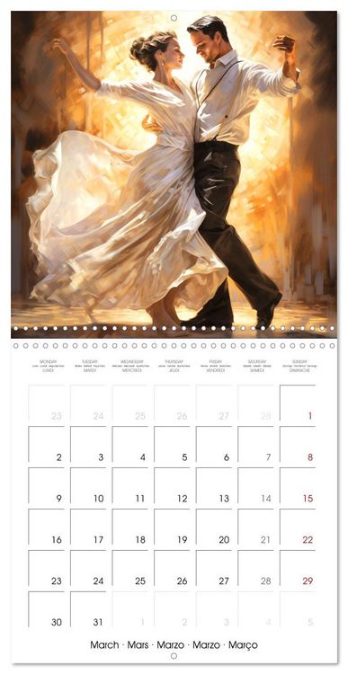 Produktbild: Danse passion (Calendrier mural carr&eacute; 2026 30x30 cm) Calendrier double avec une page pour vos prises de notes