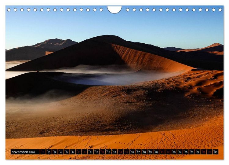 Produktbild: Namibie Rouge et Or (Calendrier mural 2026 DIN A4 vertical), CALVENDO calendrier mensuel