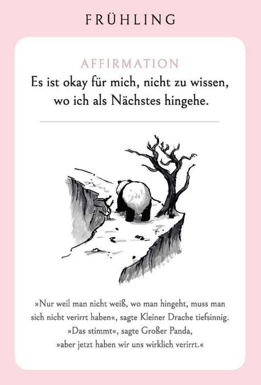 Produktbild: Gro&szlig;er Panda und Kleiner Drache Affirmationskarten