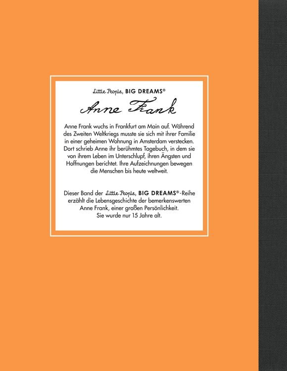 Produktbild: Anne Frank &ndash; Little People, BIG DREAMS (Deutsche Ausgabe)