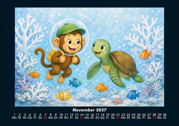 Produktbild: Milos Abenteuer in der Unterwasserwelt 2027 Fotokalender DIN A4