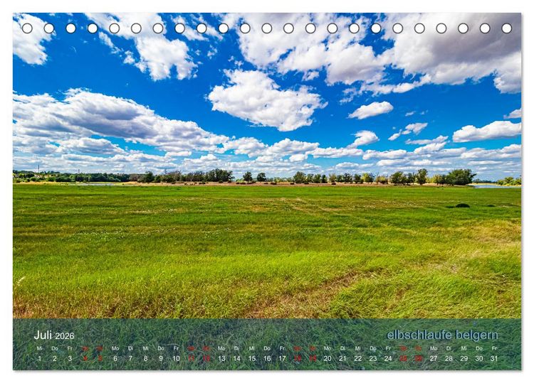 Produktbild: der elbestrom landschaft (Tischkalender 2026 DIN A5 quer), CALVENDO Monatskalender