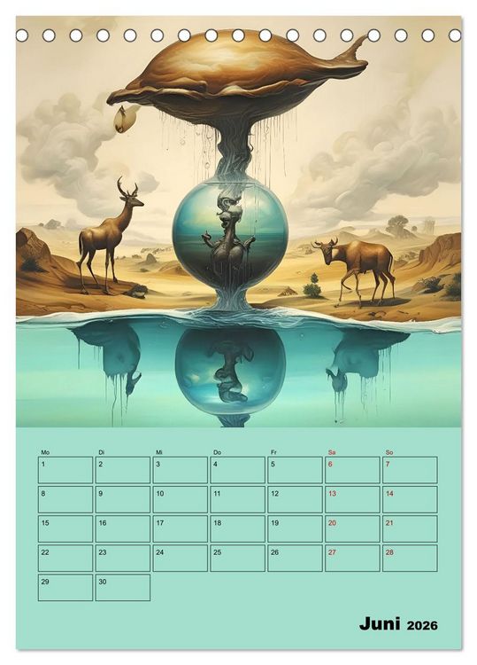 Produktbild: Surreale Fantasiewelten (Tischkalender 2026 DIN A5 hoch), CALVENDO Monatskalender