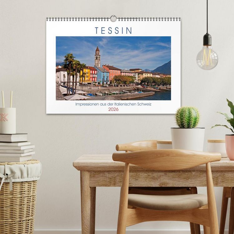 Produktbild: Tessin, Impressionen aus der Italienischen Schweiz (Wandkalender 2026 DIN A3 quer), CALVENDO Monatskalender
