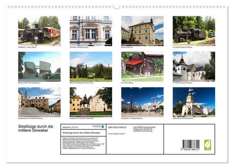 Produktbild: Streifz&uuml;ge durch die mittlere Slowakei (hochwertiger Premium Wandkalender 2026 DIN A2 quer), Kunstdruck in Hochglanz