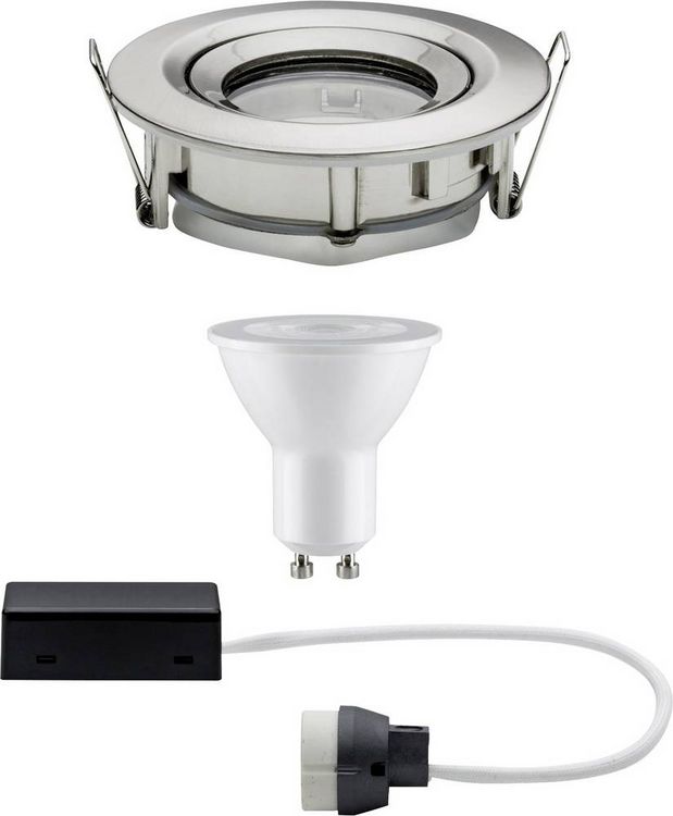 Produktbild: Paulmann Nova Bad-Einbauleuchte LED GU10 7W IP65 Eisen (geb&uuml;rstet)