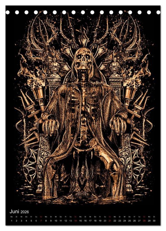 Produktbild: BLOODBOY/FEAR ILLUSTRATION (Tischkalender 2026 DIN A5 hoch), CALVENDO Monatskalender