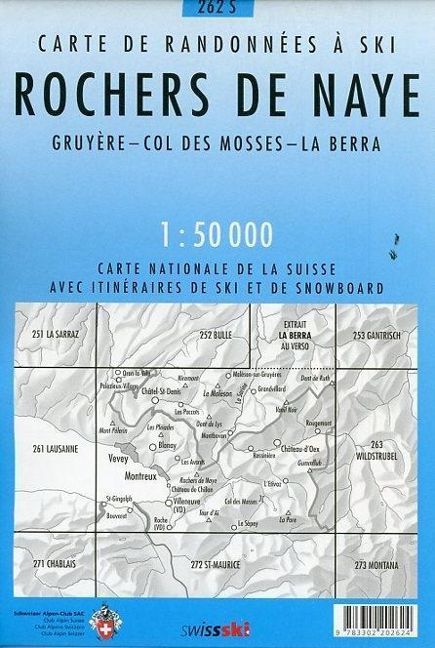 Produktbild: Swisstopo 1 : 50 000 Rochers de Naye Ski