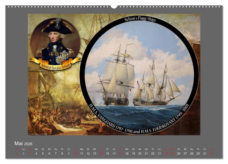 Produktbild: 500 Jahre unter Segeln - von der GOLDEN HIND zur KERSHONES (Wandkalender 2026 DIN A2 quer), CALVENDO Monatskalender