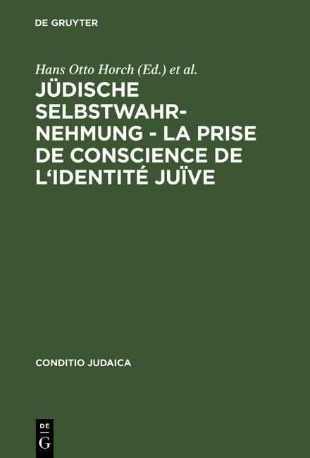 Produktbild: J&uuml;dische Selbstwahrnehmung - La prise de conscience de l'identit&eacute; ju&iuml;ve