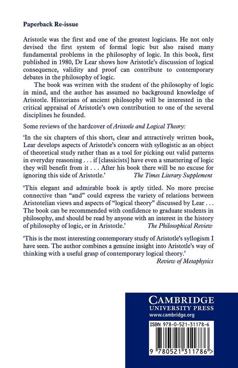 Produktbild: Aristotle and Logical Theory