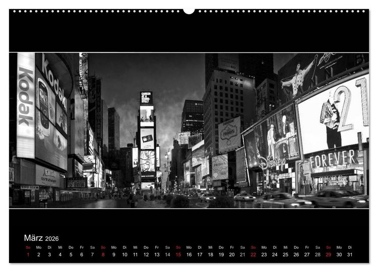 Produktbild: NEW YORK CITY H&ouml;hepunkte im Panoramaformat (Wandkalender 2026 DIN A2 quer), CALVENDO Monatskalender