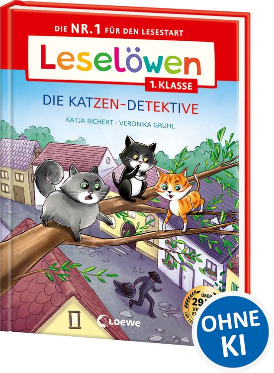 Produktbild: Lesel&ouml;wen 1. Klasse - Die Katzen-Detektive (Gro&szlig;buchstabenausgabe)