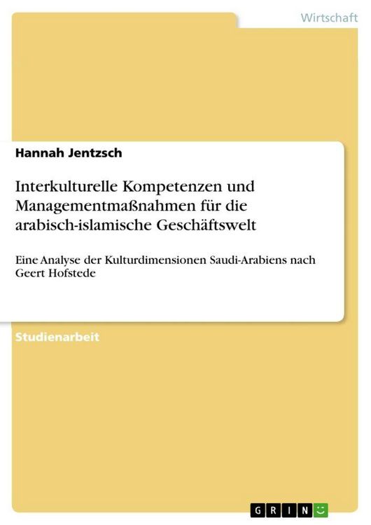 Produktbild: Interkulturelle Kompetenzen und Managementma&szlig;nahmen f&uuml;r die arabisch-islamische Gesch&auml;ftswelt