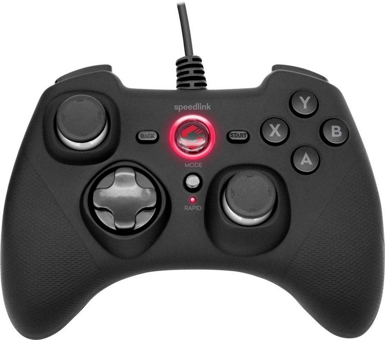 Produktbild: SPEEDLINK RAIT Gamepad - for PC/Switch/OLED, rubber-black