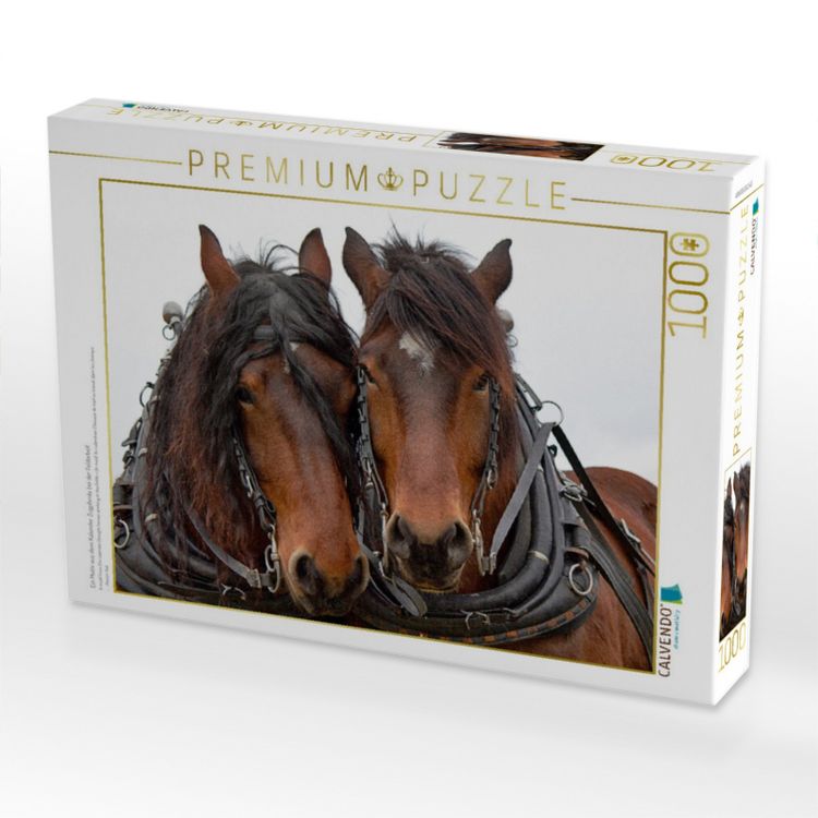 Produktbild: CALVENDO Puzzle Ein Motiv aus dem Kalender Zugpferde bei der Feldarbeit | 1000 Teile Lege-Gr&ouml;&szlig;e 64x48cm Foto-Puzzle f&uuml;r gl&uuml;ckliche Stunden