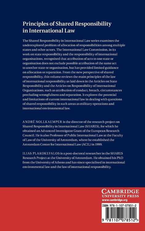 Produktbild: Principles of Shared Responsibility in International Law
