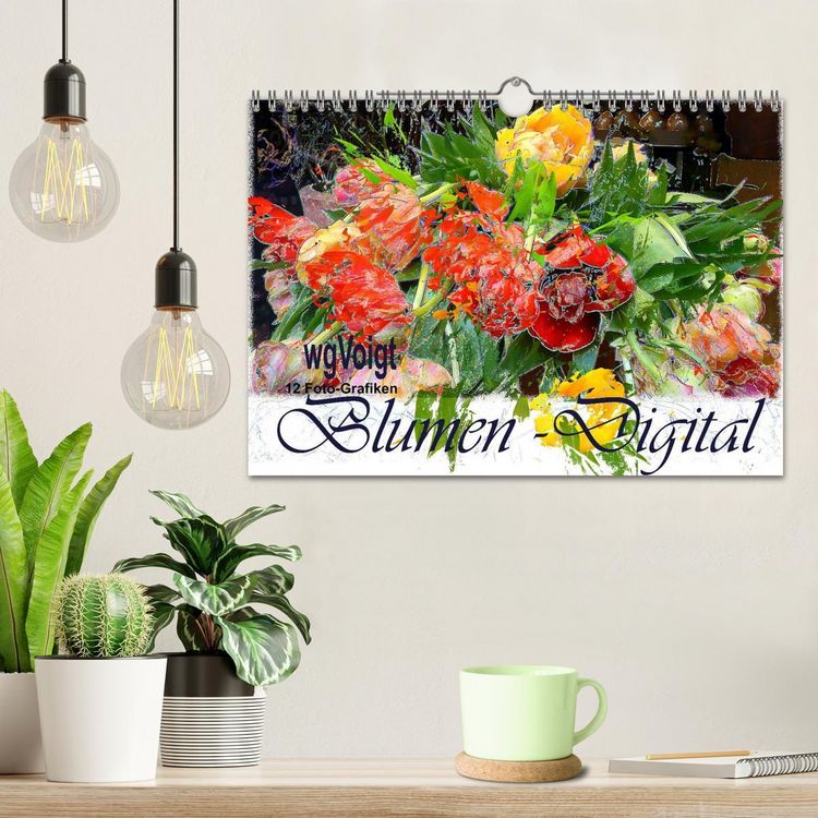 Produktbild: Blumen - Digital (Wandkalender 2026 DIN A4 quer), CALVENDO Monatskalender