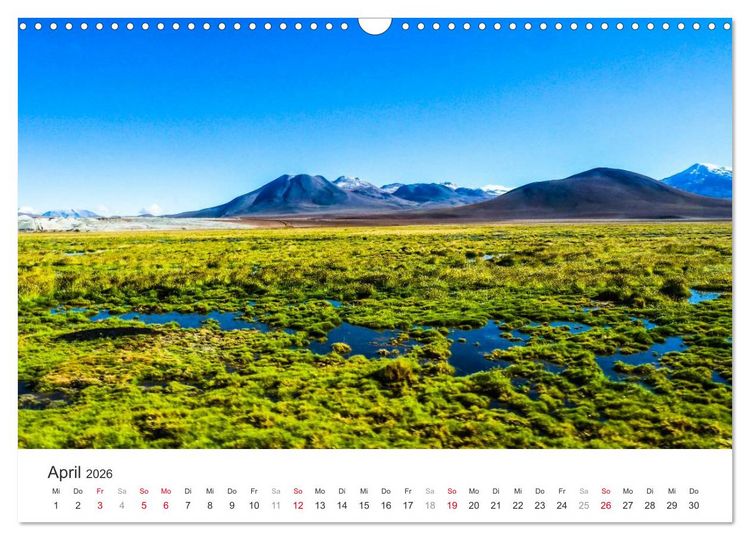 Produktbild: Chile - Land voller Kontraste (Wandkalender 2026 DIN A3 quer), CALVENDO Monatskalender