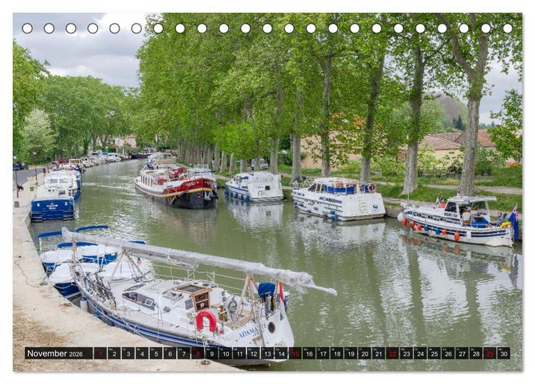 Produktbild: Der K&ouml;nigliche Kanal. Die Wasserstra&szlig;e im Languedoc (Tischkalender 2026 DIN A5 quer), CALVENDO Monatskalender