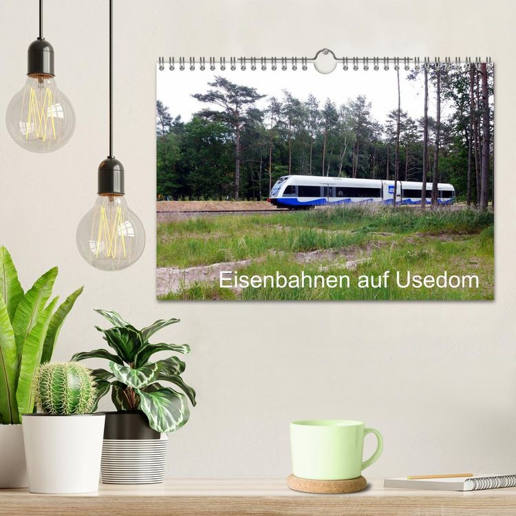 Produktbild: Eisenbahnen auf Usedom (Wandkalender 2026 DIN A4 quer), CALVENDO Monatskalender