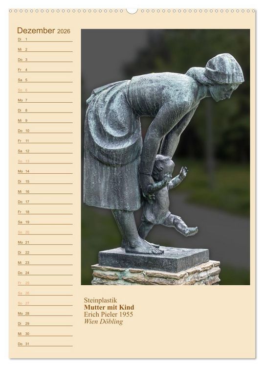 Produktbild: M&uuml;tter mit Kindern in der Kunst (hochwertiger Premium Wandkalender 2026 DIN A2 hoch), Kunstdruck in Hochglanz