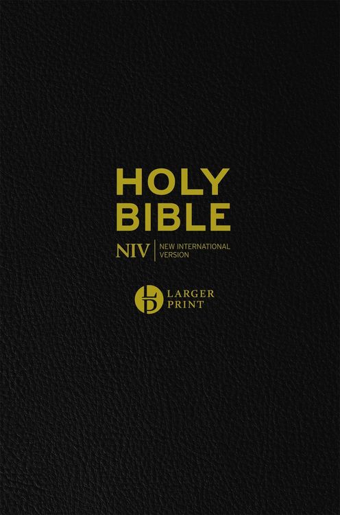 Produktbild: NIV Larger Print Black Leather Bible