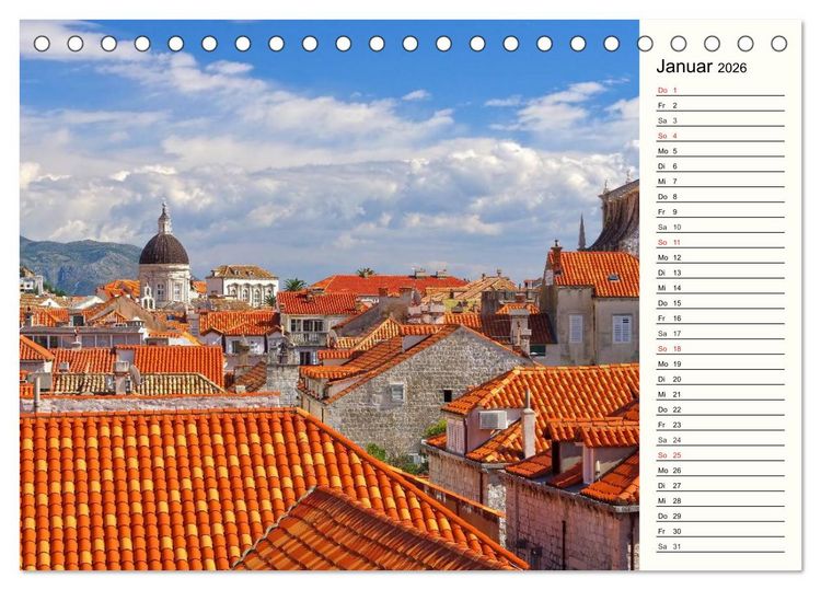 Produktbild: Dubrovnik - Perle der Adria (Tischkalender 2026 DIN A5 quer), CALVENDO Monatskalender