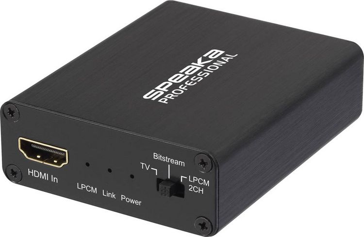 Produktbild: SpeaKa Professional Audio Extraktor SP-AE-H/TC-04v2 [HDMI - HDMI, Toslink, Klinke, Cinch] 3840 x 2160 Pixel