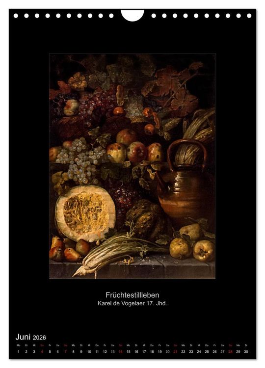 Produktbild: Stillleben - Illusionistische Malerei der Renaissance (Wandkalender 2026 DIN A4 hoch), CALVENDO Monatskalender